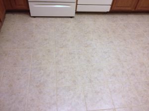 Kitchen after clean and color seal