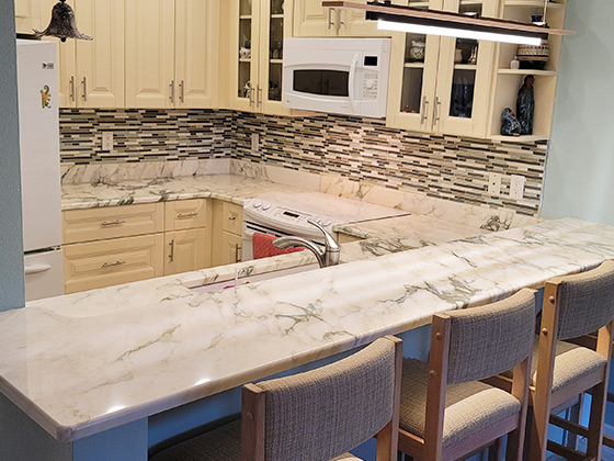 Perico Bay Marble Kitchen Countertop Restoration